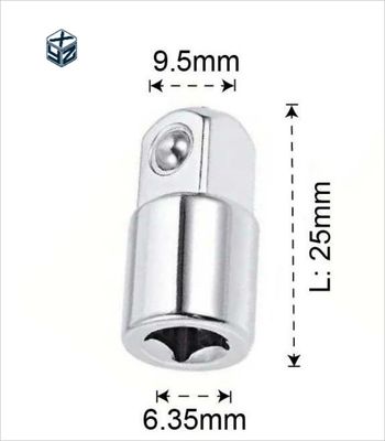 Adaptateur et réducteur de prise d'impact en argent de 1/2&quot; avec matériau naturel CRV finition