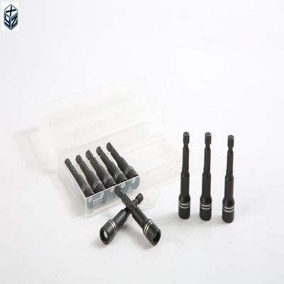 ODM fournisseur soutenu 6.35 hexagone CRV acier conducteur d' écrous magnétiques mis dans une boîte en plastique PE