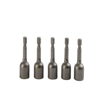 12mm*48mm*5PC CRV Magnétique Nbut Set de pilote avec finition naturelle et 1/4 pouce Drive Taille