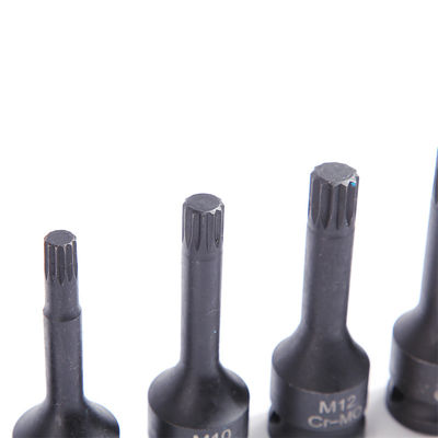 Résistant et durable 8 pièces CR-MO M5 taille hexagonale prise d'impact pour outil électrique à main