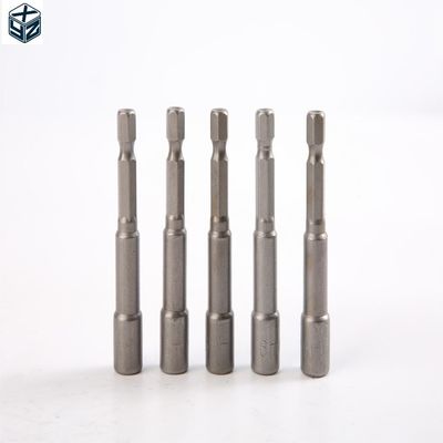 6mm*65mm*5PC CRV Matériau 6.35 Hexagone Noix magnétique pour le serrage précis
