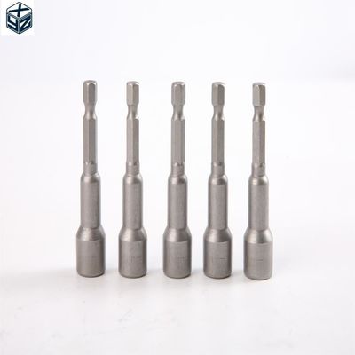Matériau CRV non classé 6.35 Hexagon 10mm*65mm*5PC Ensemble de pilote à écrous magnétiques forts