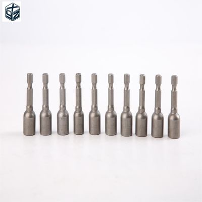 Matériau de finition naturelle CRV 6.35 Hexagon 10mm*48mm*10PC Set de pilote à écrous magnétiques forts