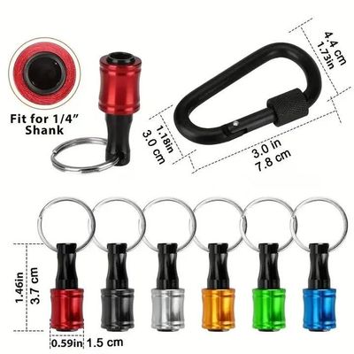 Finition en oxyde noir 6 pièces à libération rapide 1/4 pouce porte-clés