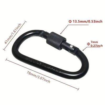 Finition en oxyde noir 6 pièces à libération rapide 1/4 pouce porte-clés
