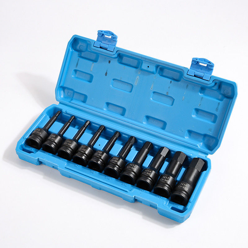 H5 ensemble de prise d'impact hexagonale pour la réparation de voitures durables 1 1/2in, 3/4in, 1/2in, 3/8in