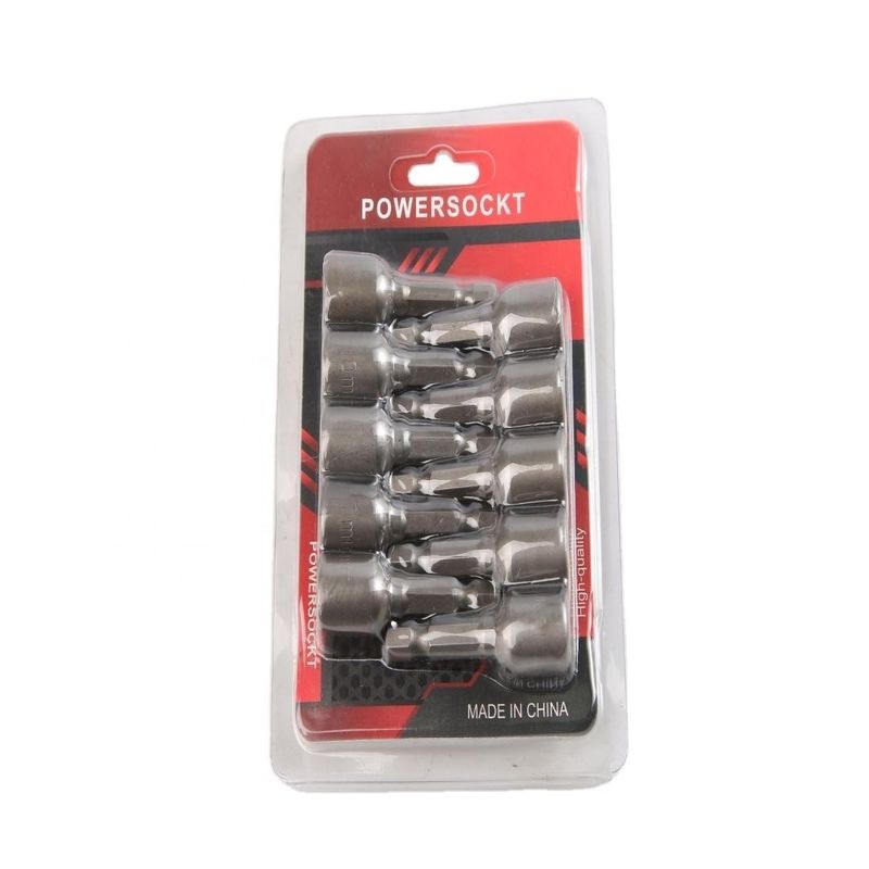 Matériau de finition naturelle CRV 6.35 Hexagon 10mm*48mm*10PC Set de pilote à écrous magnétiques forts