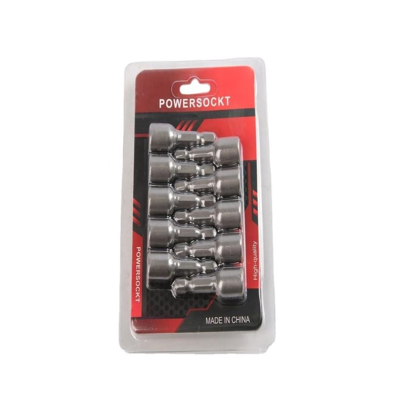 6.35 hexagone 8mm*42mm*10PC CRV Magnétique Noix pilote ensemble avec des caractéristiques magnétiques fortes