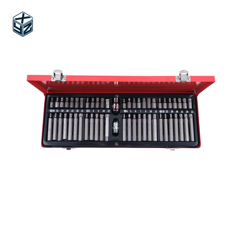 Multifonctionnel haute précision de la tête de lot précision de l'usinage CRV 54pcs pièces de boîte en acier pour les outils manuels